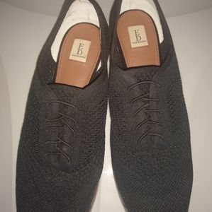 Black mesh loafer slip on shoes